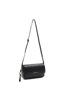 WOMEN'S BAG WITH LOGOED SHOULDER STRAP IN ROCCO BAROCCO ECO-LEATHER ROCCO BAROCCO | RBRB10107NERO